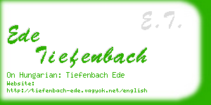 ede tiefenbach business card